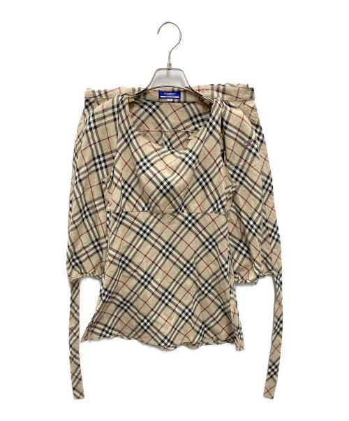 BURBERRY LONDON（バーバリーロンドン）BURBERRY LONDON (バーバリーロンドン) ノバチェックレイヤードミニワンピ ベージュ サイズ:36の古着・服飾アイテム