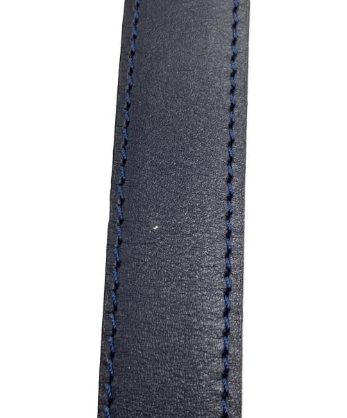 Christian Dior（クリスチャン ディオール）Christian Dior (クリスチャン ディオール) レザーショルダーバッグ ネイビーの古着・服飾アイテム