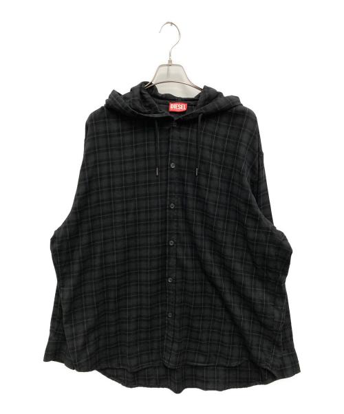 DIESEL（ディーゼル）DIESEL (ディーゼル) S-DEWNY-HOOD-B ブラック サイズ:46 未使用品の古着・服飾アイテム