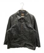 JOURNAL STANDARD relume×skookumジャーナルスタンダード レリューム×スクーカム）の古着「別注 バッファローレザー カバーオール」｜ブラック