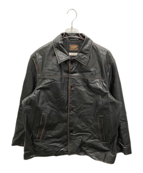 JOURNAL STANDARD relume（ジャーナルスタンダード レリューム）JOURNAL STANDARD relume (ジャーナルスタンダード レリューム) skookum (スクーカム) 別注 バッファローレザー カバーオール ブラック サイズ:Lの古着・服飾アイテム
