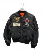 AVIREXアヴィレックス）の古着「U.S.NAVAL AVIATION MA-1」｜ブラック