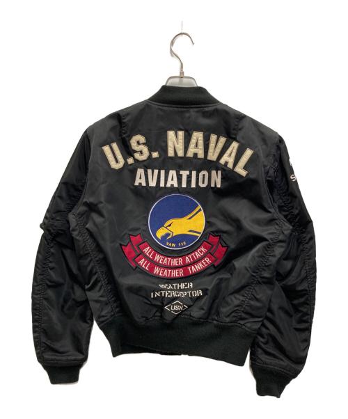 AVIREX（アヴィレックス）AVIREX (アヴィレックス) U.S.NAVAL AVIATION MA-1 ブラック サイズ:Mの古着・服飾アイテム