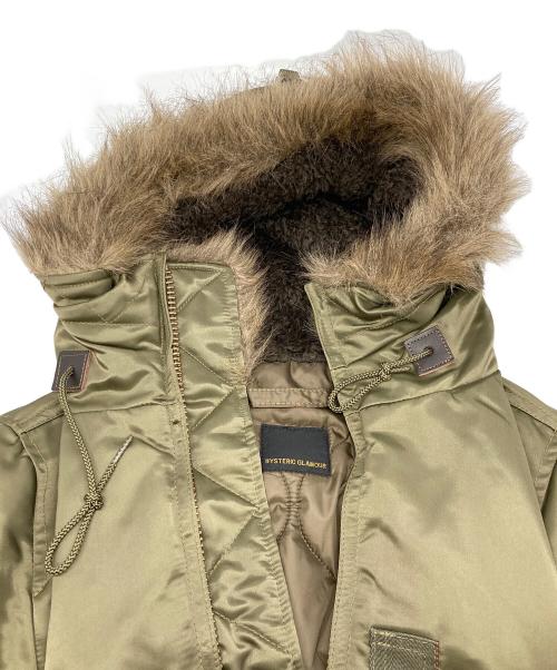 Hysteric Glamour（ヒステリックグラマー）Hysteric Glamour (ヒステリックグラマー) エアフォースワッペン付フーデッドコート オリーブ サイズ:Sの古着・服飾アイテム