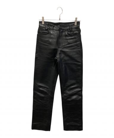 中古・古着通販】VANSON (バンソン) レザーパンツ ブラック サイズ:W28