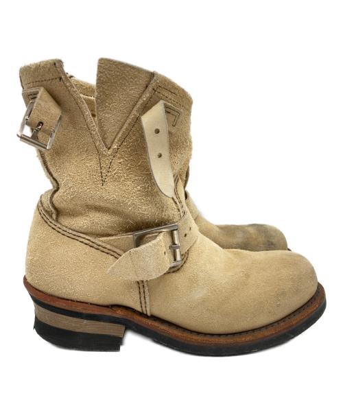 RED WING（レッドウィング）RED WING (レッドウィング) ショートエンジニアブーツ ベージュ サイズ:24.5の古着・服飾アイテム