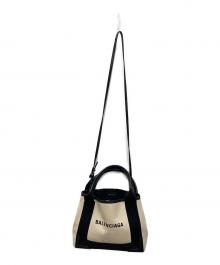 BALENCIAGA（バレンシアガ）の古着「NAVY CABAS XS」｜ホワイト×ブラック