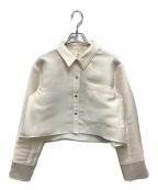 LANVIN en Bleuランバンオンブルー）の古着「シルキーダブルクロスショートシャツ」｜アイボリー
