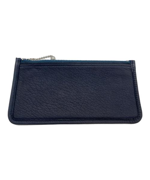 SLOW&CO（スロウアンドコー）SLOW&CO (スロウアンドコー) レザージップウォレット ネイビーの古着・服飾アイテム