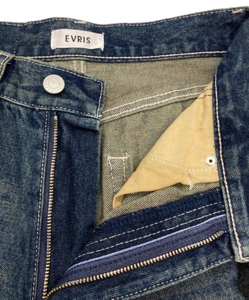 EVRIS（エヴリス）EVRIS (エヴリス) サイドレースワイドデニムパンツ インディゴ サイズ:Mの古着・服飾アイテム