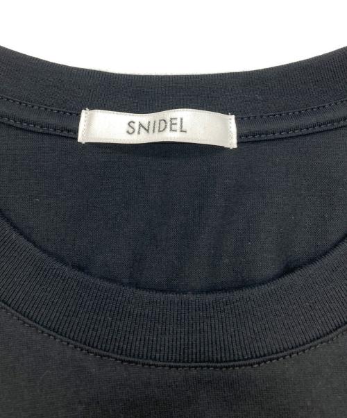 Snidel（スナイデル）Snidel (スナイデル) リボンドッキングTシャツ ブラック サイズ:FREE 未使用品の古着・服飾アイテム