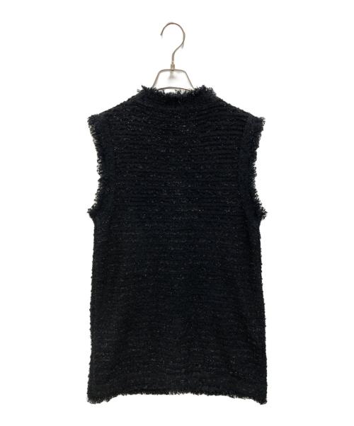Rene（ルネ）Rene (ルネ) ツイードニットジレ ブラック サイズ:36の古着・服飾アイテム