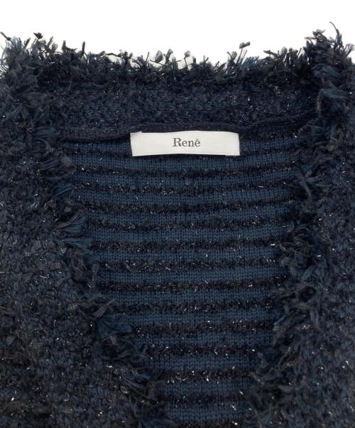 Rene（ルネ）Rene (ルネ) ツイードニットジレ ブラック サイズ:36の古着・服飾アイテム