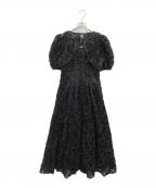 et.UNiVERエトユニベール）の古着「1056 Bloom noir dress」｜ブラック