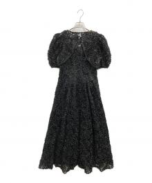 et.UNiVER（エトユニベール）の古着「1056 Bloom noir dress」｜ブラック
