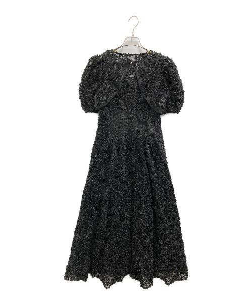et.UNiVER（エトユニベール）et.UNiVER (エトユニベール) 1056 Bloom noir dress ブラック サイズ:Lの古着・服飾アイテム