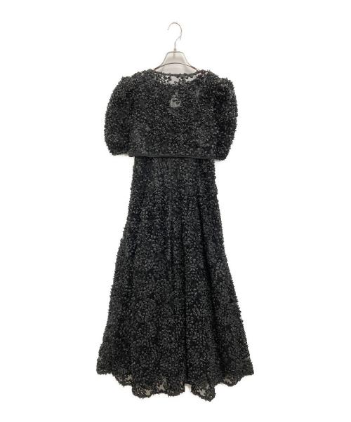 et.UNiVER（エトユニベール）et.UNiVER (エトユニベール) 1056 Bloom noir dress ブラック サイズ:Lの古着・服飾アイテム