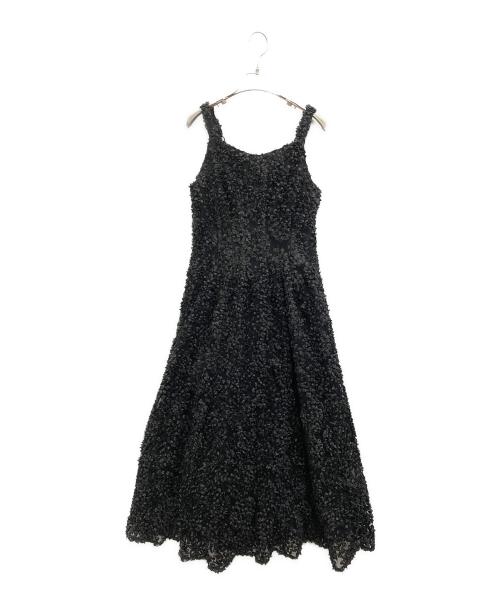 et.UNiVER（エトユニベール）et.UNiVER (エトユニベール) 1056 Bloom noir dress ブラック サイズ:Lの古着・服飾アイテム