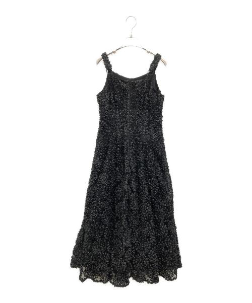 et.UNiVER（エトユニベール）et.UNiVER (エトユニベール) 1056 Bloom noir dress ブラック サイズ:Lの古着・服飾アイテム