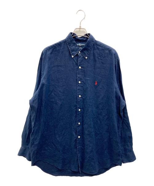 RALPH LAUREN（ラルフローレン）RALPH LAUREN (ラルフローレン) 【古着】リネンシャツ ネイビー サイズ:Lの古着・服飾アイテム