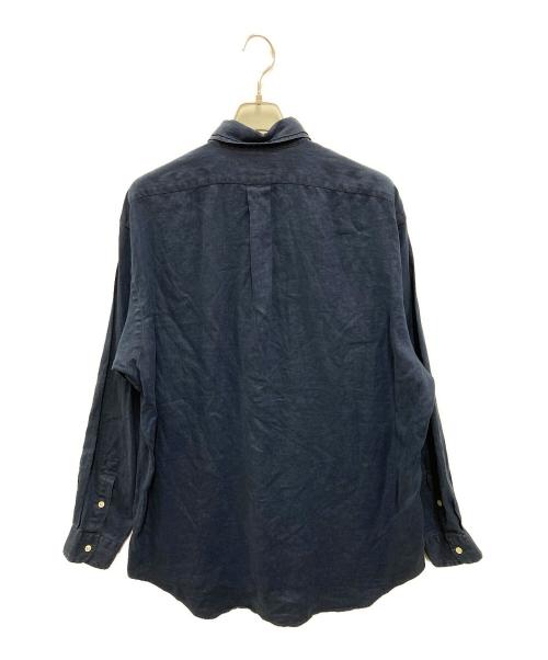 RALPH LAUREN（ラルフローレン）RALPH LAUREN (ラルフローレン) 【古着】リネンシャツ ネイビー サイズ:Lの古着・服飾アイテム