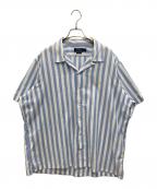 POLO RALPH LAURENポロ・ラルフローレン）の古着「CLASSIC FIT 半袖ストライプシャツ」｜ブルー×ホワイト