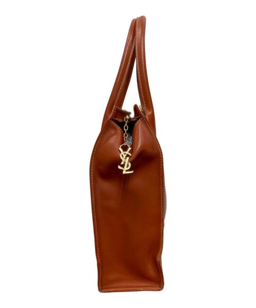 Yves Saint Laurent（イヴサンローラン）Yves Saint Laurent (イヴサンローラン) Yカットアウト2WAYトートバッグ ブラウンの古着・服飾アイテム