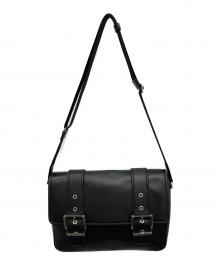 MICHAEL KORS（マイケルコース）の古着「コルビー レザー メッセンジャーバッグ」｜ブラック