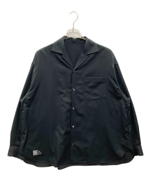 FreshService（フレッシュサービス）FreshService (フレッシュサービス) COOLFIBER OPEN COLLAR L/S SHIRT ブラック サイズ:Sの古着・服飾アイテム