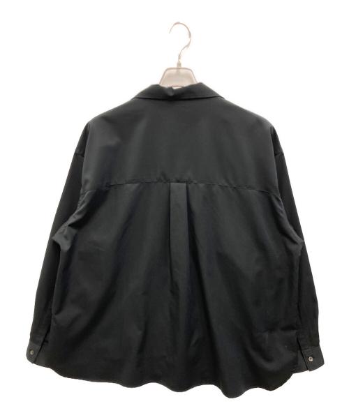 FreshService（フレッシュサービス）FreshService (フレッシュサービス) COOLFIBER OPEN COLLAR L/S SHIRT ブラック サイズ:Sの古着・服飾アイテム