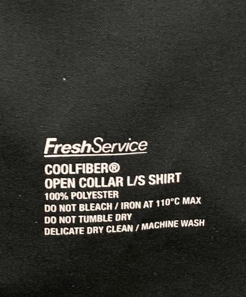 FreshService（フレッシュサービス）FreshService (フレッシュサービス) COOLFIBER OPEN COLLAR L/S SHIRT ブラック サイズ:Sの古着・服飾アイテム
