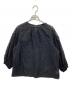 BALLSEY（ボールジィ）の古着「フラワーカットジャカード パフスリーブブラウス」｜ブラック