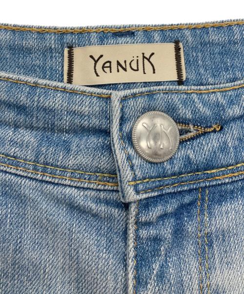 YANUK（ヤヌーク）YANUK (ヤヌーク) LILITH/ワイドストレートカットオフデニムパンツ インディゴ サイズ:25の古着・服飾アイテム