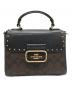COACH（コーチ）の古着「サッチェルカラーブロック2WAYバッグ」｜ブラウン