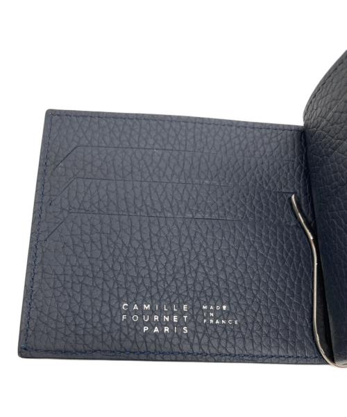 CAMILLE FOURNET PARIS（カミーユフォルネ）CAMILLE FOURNET PARIS (カミーユフォルネ) レザーマネークリップ ネイビーの古着・服飾アイテム