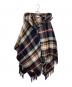 Vivienne Westwood（ヴィヴィアンウエストウッド）の古着「チェック ストール ポンチョ」｜ネイビー
