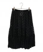 ROBE DE CHAMBRE COMME DES GARCONSローブドシャンブル コムデギャルソン）の古着「ドット柄シアースカート」｜ブラック