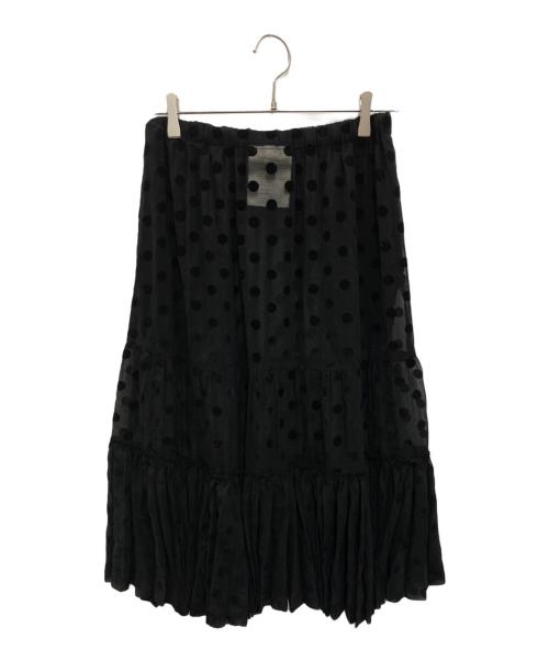 ROBE DE CHAMBRE COMME DES GARCONS（ローブドシャンブル コムデギャルソン）ROBE DE CHAMBRE COMME DES GARCONS (ローブドシャンブル コムデギャルソン) ドット柄シアースカート ブラック サイズ:記載無しの古着・服飾アイテム