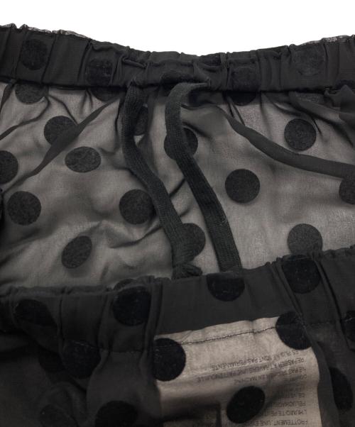 ROBE DE CHAMBRE COMME DES GARCONS（ローブドシャンブル コムデギャルソン）ROBE DE CHAMBRE COMME DES GARCONS (ローブドシャンブル コムデギャルソン) ドット柄シアースカート ブラック サイズ:記載無しの古着・服飾アイテム