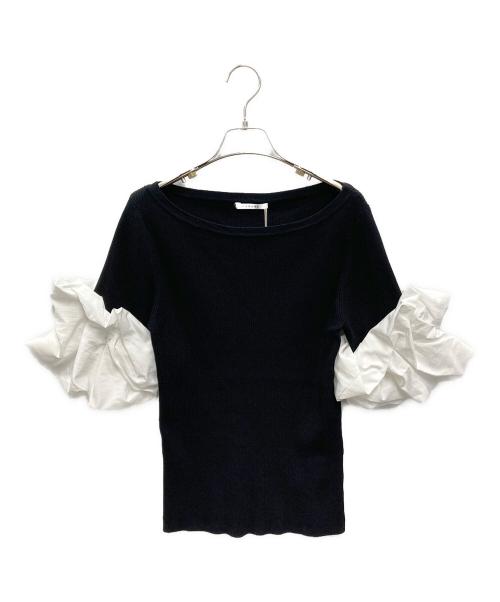 CADUNE（カデュネ）CADUNE (カデュネ) ボートネックバブルニット ブラック サイズ:38の古着・服飾アイテム