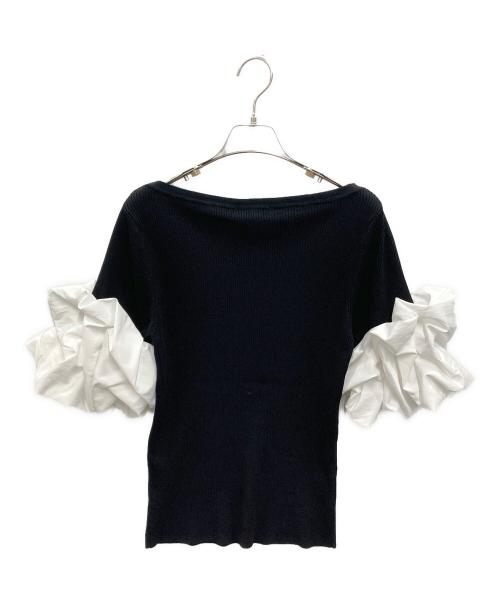 CADUNE（カデュネ）CADUNE (カデュネ) ボートネックバブルニット ブラック サイズ:38の古着・服飾アイテム