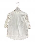 ELLAエラ）の古着「sleeve shirring T」｜ホワイト