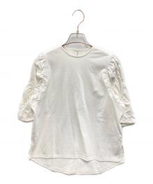 ELLA（エラ）の古着「sleeve shirring T」｜ホワイト