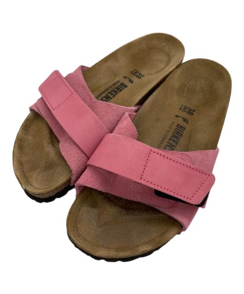 BIRKENSTOCK（ビルケンシュトック）BIRKENSTOCK (ビルケンシュトック) Oita サンダル ベージュ×ピンク サイズ:24.5cmの古着・服飾アイテム
