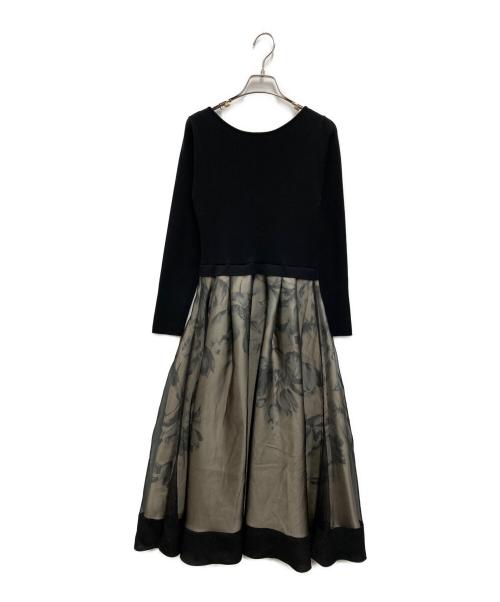 CELFORD（セルフォード）CELFORD (セルフォード) タートルケープ付きドッキングワンピース ブラック サイズ:SIZE 36の古着・服飾アイテム