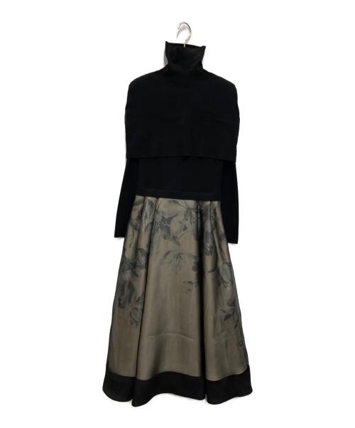 CELFORD（セルフォード）CELFORD (セルフォード) タートルケープ付きドッキングワンピース ブラック サイズ:SIZE 36の古着・服飾アイテム
