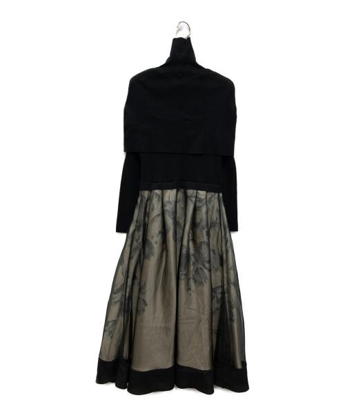 CELFORD（セルフォード）CELFORD (セルフォード) タートルケープ付きドッキングワンピース ブラック サイズ:SIZE 36の古着・服飾アイテム