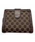 CELINE (セリーヌ) マカダム柄 二つ折り財布 ブラウン：12000円