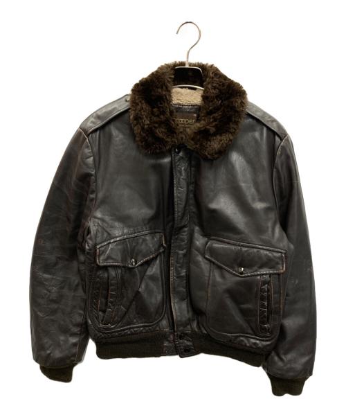 cooper（クーパー）cooper (クーパー) 【古着】レザージャケット ブラウン サイズ:44の古着・服飾アイテム