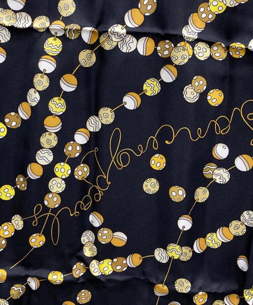 HERMES（エルメス）HERMES (エルメス) DANCING PEARLS カレ90 ネイビーの古着・服飾アイテム